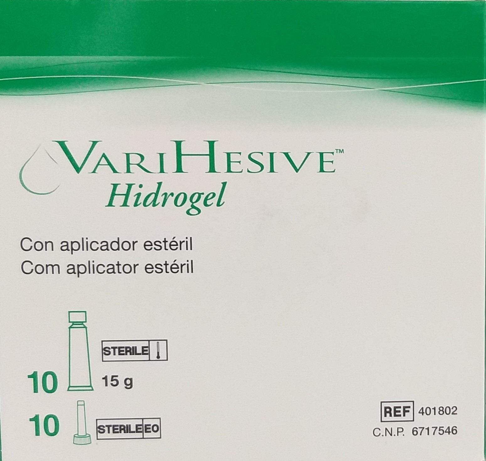 Varihesive Hidrogel (cx 10 bisnagas 15 gr) - Material de Penso & Cicatrização